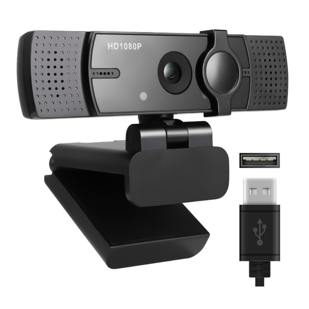 Webcam with Mic, No Distortion 1080P